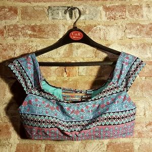 Multicolored Flowered Bikini Top